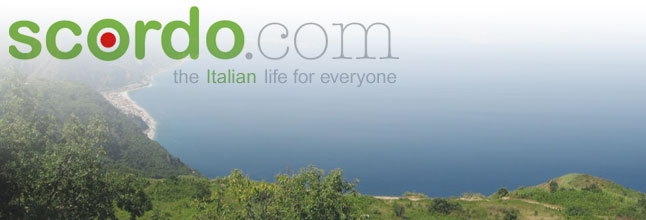 Scordo logo with Italian landscape